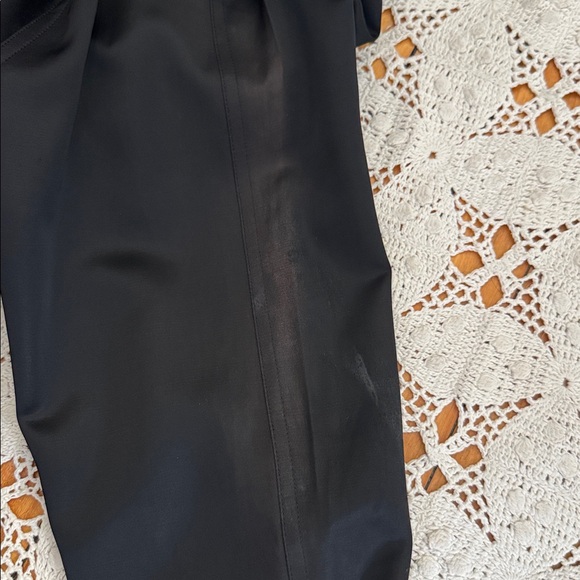 Vintage ST JOHN COLLECTION Black Satin  Ruffled Trench Coat Size 10 - Picture 14 of 14